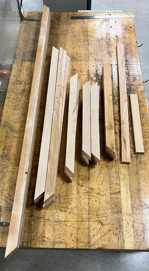 Cutting wood with miter saw